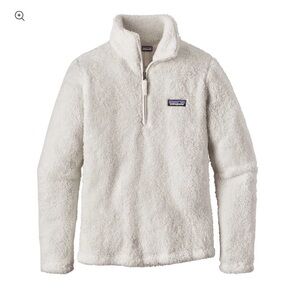 Patagonia Women's Los Gatos 1/4-Zip White Fleece Half-Zip Pullover Sweater Small